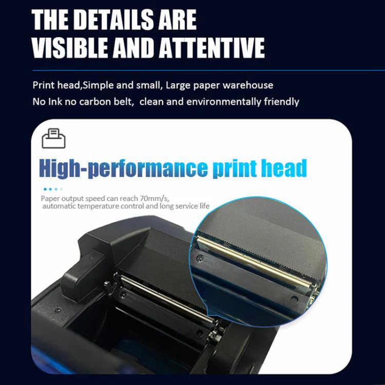 POS-5890U 58mm USB+Bluetooth Thermal Receipt Printer(EU Plug) - Image 6