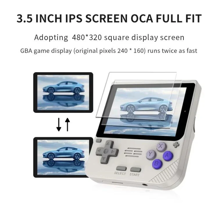 POWKIDDY V10 Retro Handheld Game Console 3.5-inch IPS OCA Full Fit, Quad-Core Cortex-A35 1.5GHz 128G(Black Transparent) - Image 3