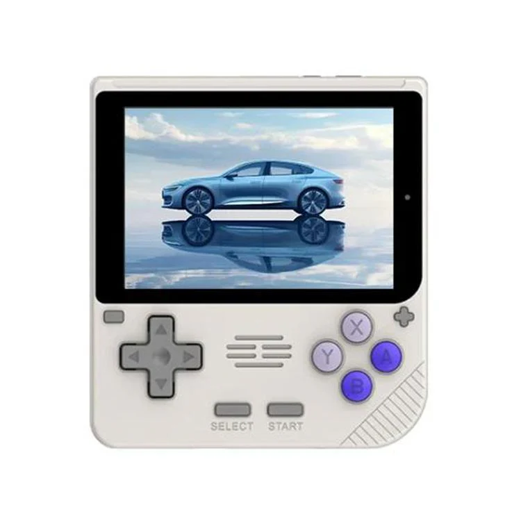 POWKIDDY V10 Retro Handheld Game Console 3.5-inch IPS OCA Full Fit, Quad-Core Cortex-A35 1.5GHz 128G(Gray)