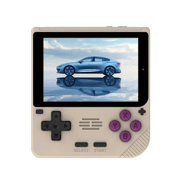POWKIDDY V10 Retro Handheld Game Console 3.5-inch IPS OCA Full Fit, Quad-Core Cortex-A35 1.5GHz 128G(Khaki)