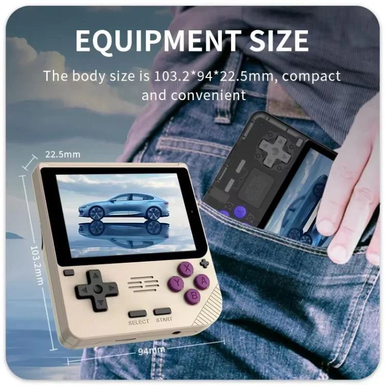 POWKIDDY V10 Retro Handheld Game Console 3.5-inch IPS OCA Full Fit, Quad-Core Cortex-A35 1.5GHz 128G(Khaki) - Image 7