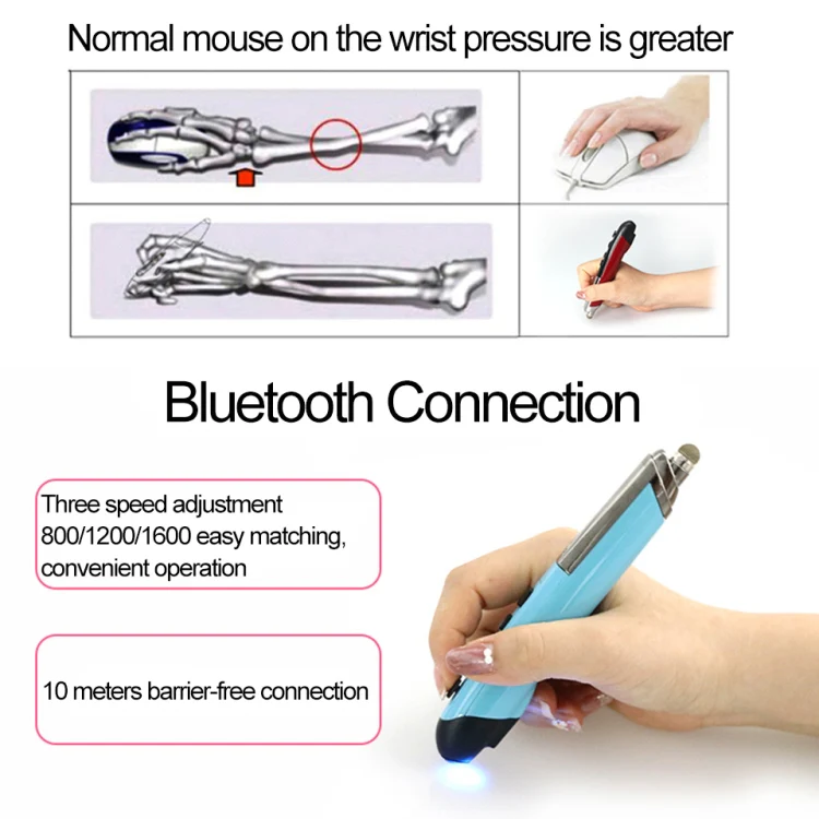 PR-08 Multifunctional Wireless Bluetooth Pen Mouse Capacitive Pen Mouse(Grey) - Image 5