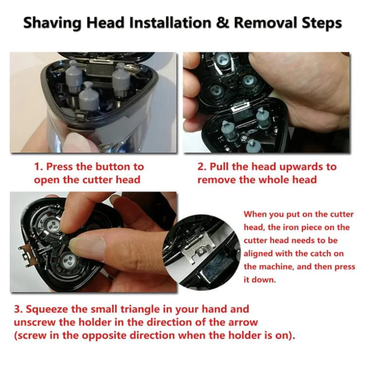 PUKEDA Shaver Heads For Flyco FR8 FS373 / FS310 / FS339 / FS889(3pcs /Set) - Image 6