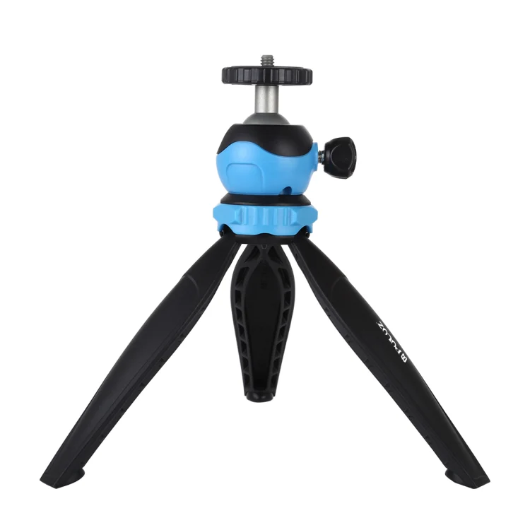 PULUZ 20cm Pocket Plastic Tripod Mount with 360 Degree Ball Head for Smartphones, GoPro, DSLR Cameras(Blue) - Image 2