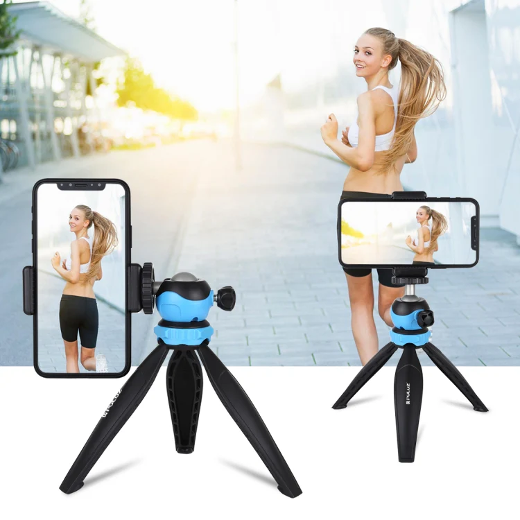 PULUZ 20cm Pocket Plastic Tripod Mount with 360 Degree Ball Head for Smartphones, GoPro, DSLR Cameras(Blue) - Image 7