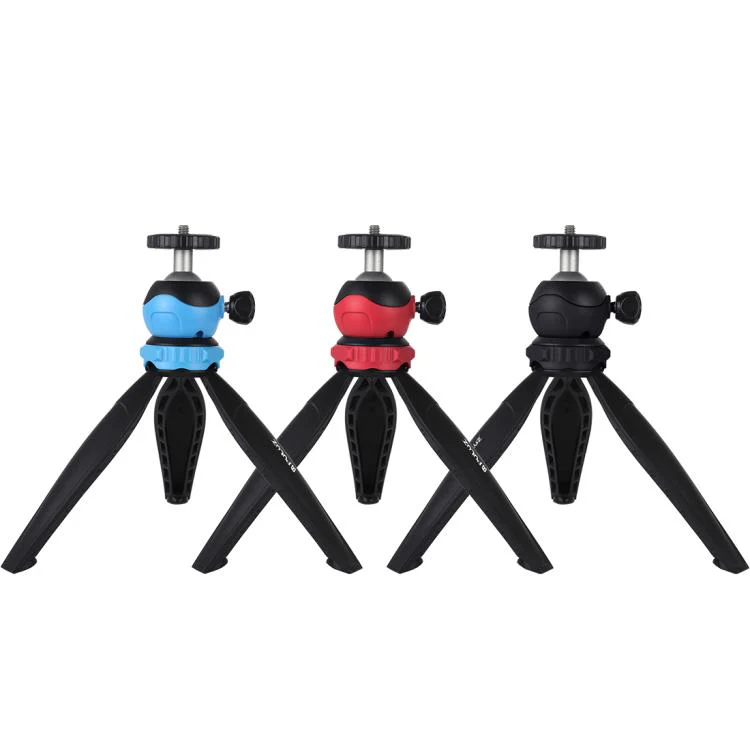 PULUZ 20cm Pocket Plastic Tripod Mount with 360 Degree Ball Head for Smartphones, GoPro, DSLR Cameras(Blue) - Image 9