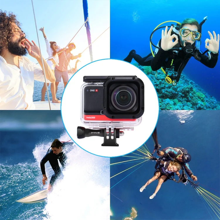PULUZ 60m Underwater Depth Diving Case Waterproof Camera Housing for Insta360 ONE R 4K Wide-angle Edition(Transparent) - Image 7