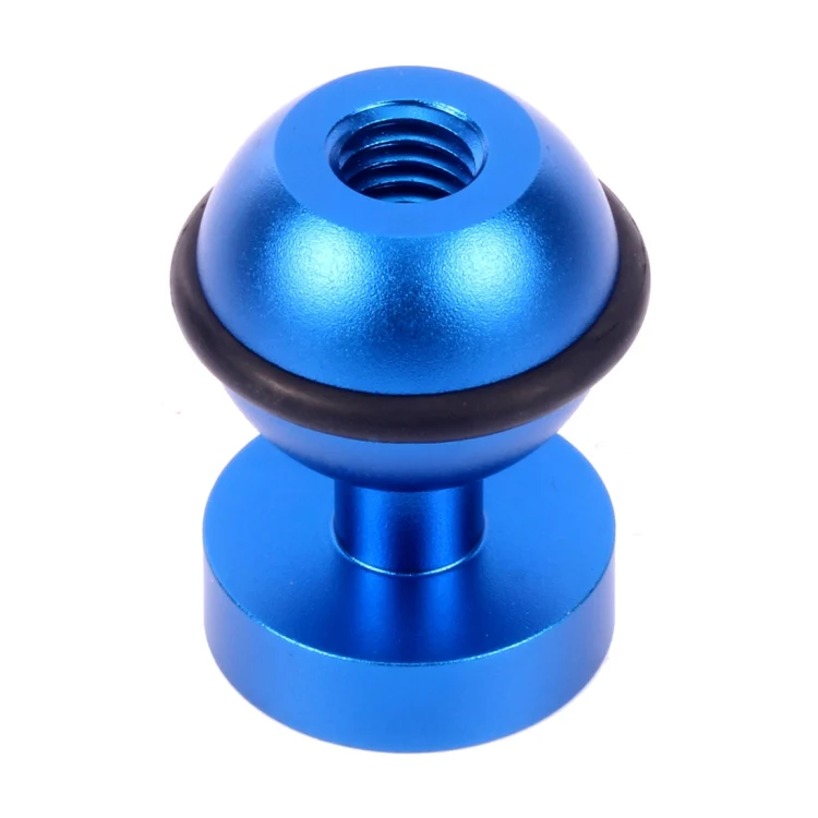 PULUZ CNC Aluminum Ball Head Adapter Mount for GoPro, Insta360, DJI and Other Action Cameras, Diameter: 2.5cm(Blue)
