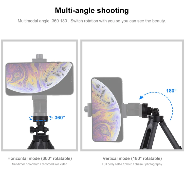 PULUZ Pocket 5-mode Adjustable Desktop Tripod Mount with 1/4 inch Screw for DSLR & Digital Cameras, Adjustable Height: 16.5-21.5cm - Image 5