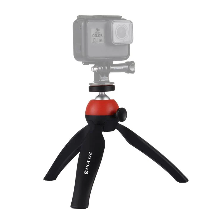 PULUZ Pocket Mini Tripod Mount with 360 Degree Ball Head & Phone Clamp for Smartphones(Red) - Image 5