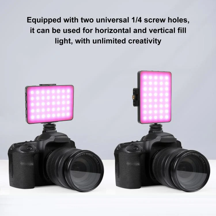 PULUZ Thin Pocket 94 LEDs RGB Full Color Beauty Fill Light Handheld Photography LED Light (Black) - Image 9