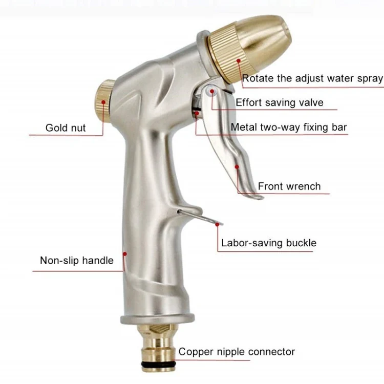Pure Copper Household Car Wash Garden Watering Sprinkler Tool - Image 6