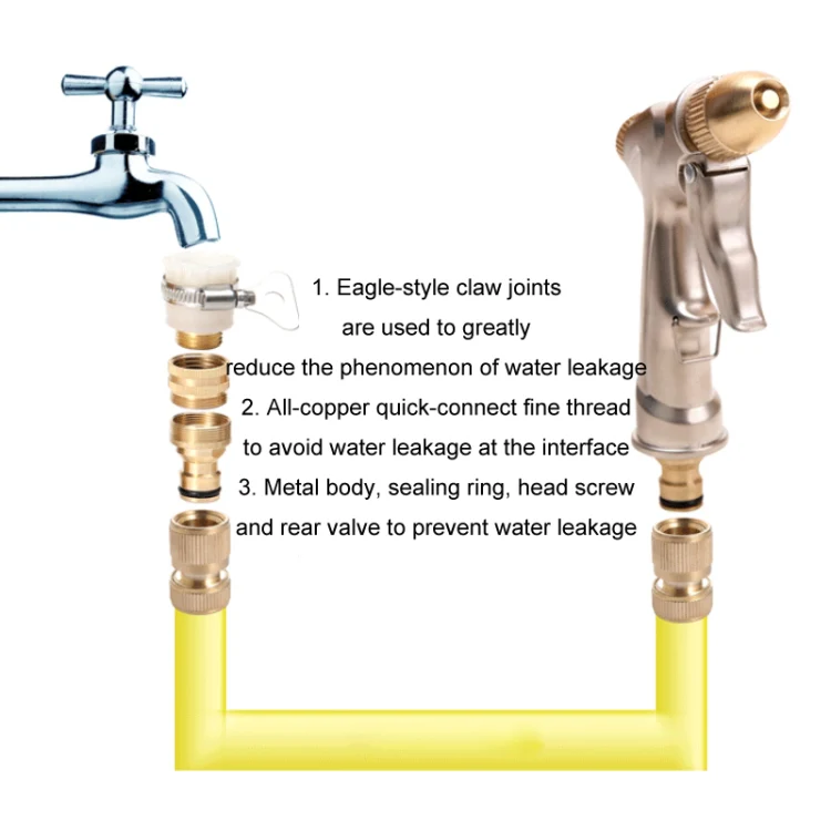 Pure Copper Household Car Wash Garden Watering Sprinkler Tool - Image 7