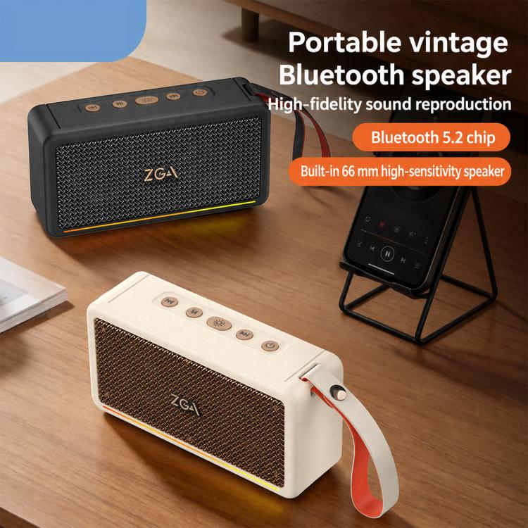 PZ009 PLUS Portable Retro Wireless Bluetooth Speaker(Black) - Image 2