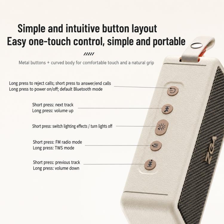 PZ009 PLUS Portable Retro Wireless Bluetooth Speaker(Black) - Image 9