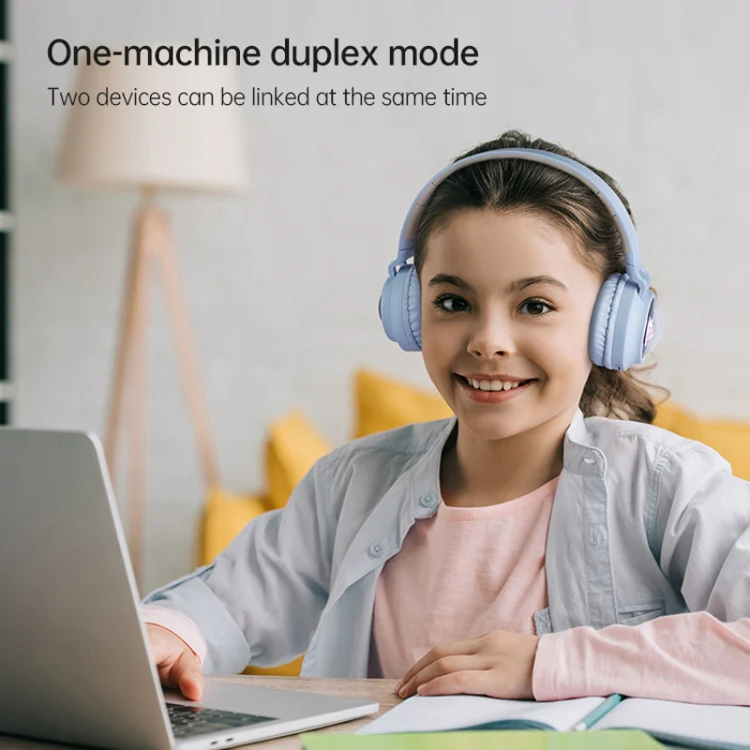 Q1 Headphones Monster Kids Over-Ear Bluetooth Earphones(Apricot) - Image 7