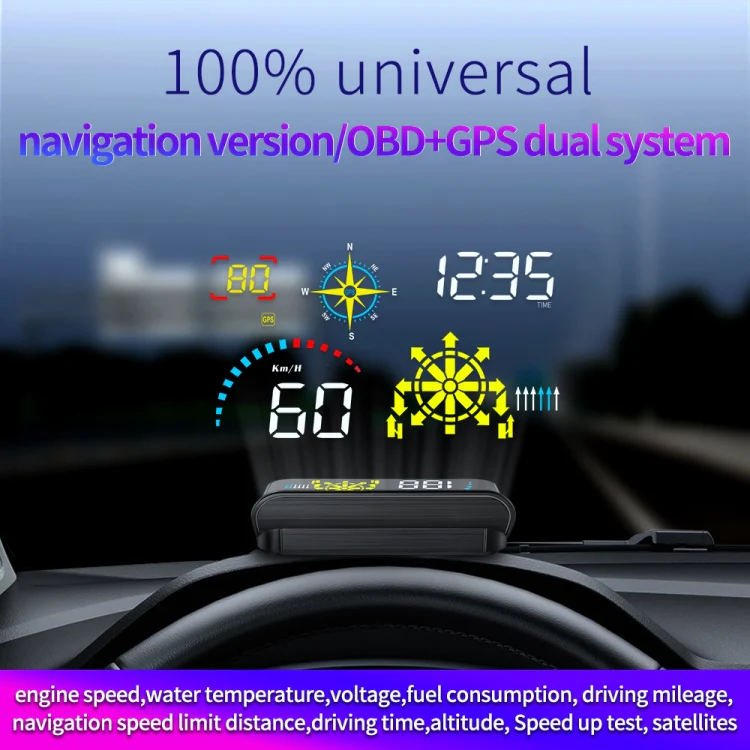 Q10 Car HUD Head-up Display GPS Speed Meter - Image 3