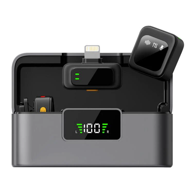 Q18 2 in 1 Lavalier Wireless Microphone, Model:8 Pin Plug