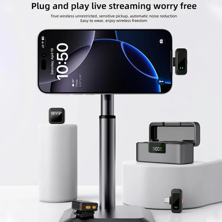 Q18 2 in 1 Lavalier Wireless Microphone, Model:8 Pin Plug - Image 10