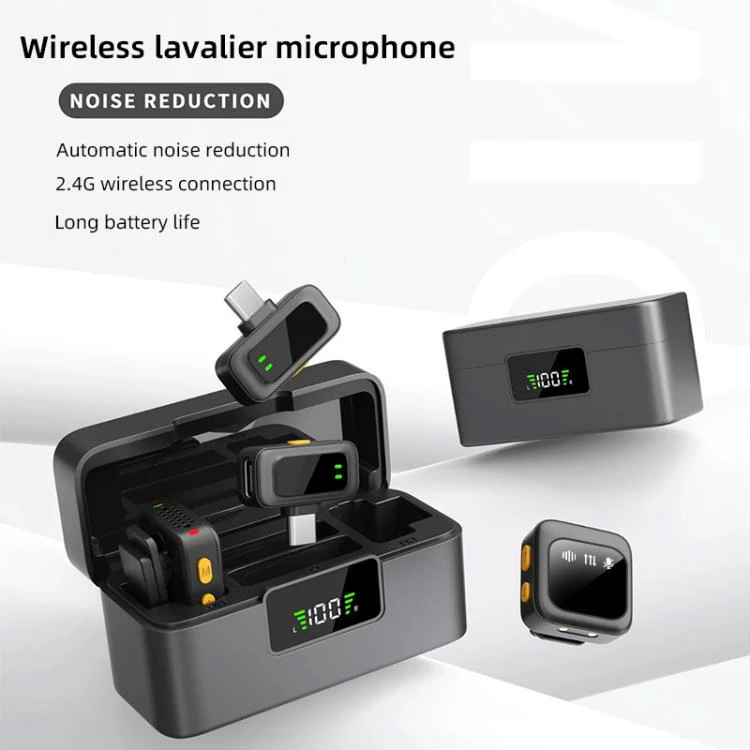 Q18 2 in 1 Lavalier Wireless Microphone, Model:8 Pin Plug - Image 2
