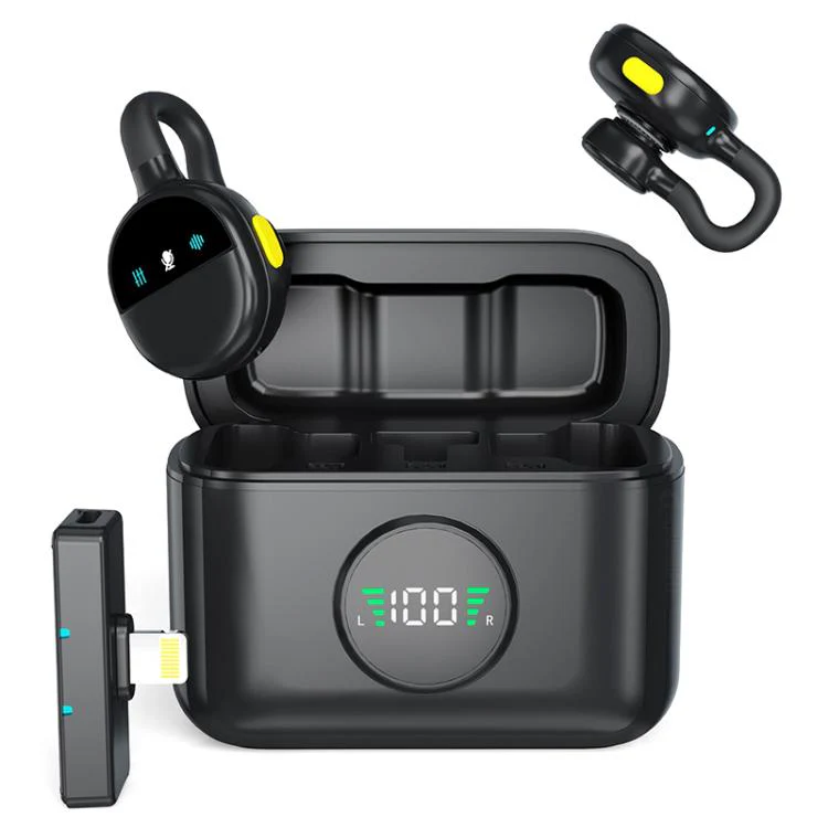 Q28 2 in 1 Lavalier Wireless Noise Cancellation Microphone, Model:8 Pin Plug