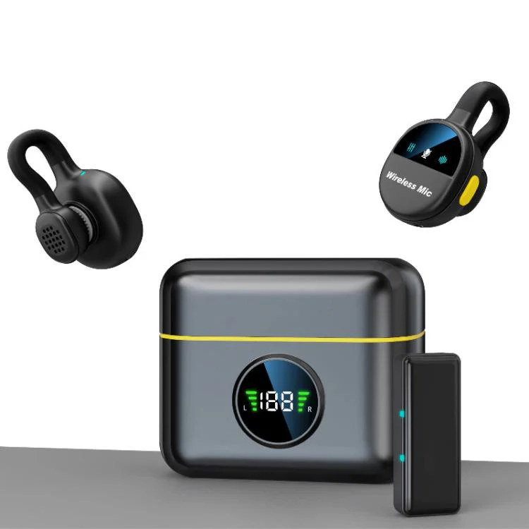 Q28 2 in 1 Lavalier Wireless Noise Cancellation Microphone, Model:8 Pin Plug - Image 2