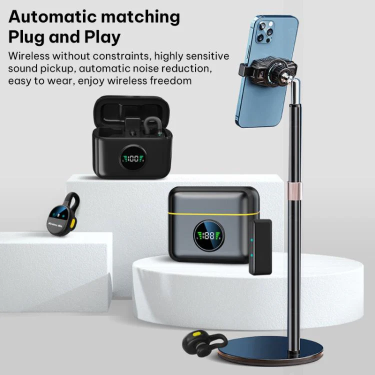 Q28 2 in 1 Lavalier Wireless Noise Cancellation Microphone, Model:Type-C Plug - Image 9