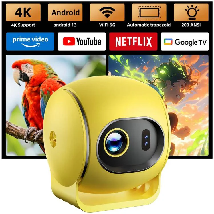 Q3 720P 150ANSI LCD Display Smart Projector, 1GB+8GB, Electric Focus, Plug:EU Plug(White) - Image 2