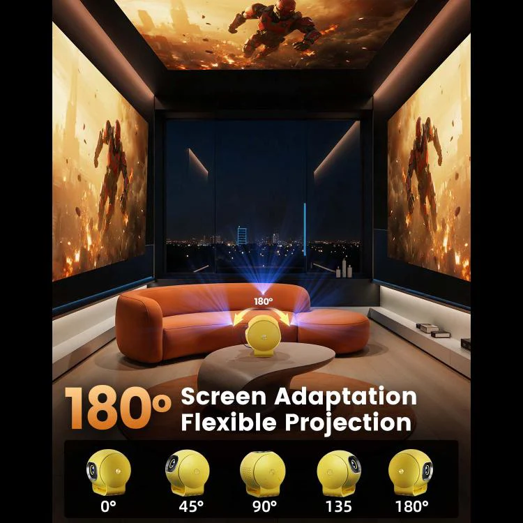 Q3 720P 150ANSI LCD Display Smart Projector, 1GB+8GB, Electric Focus, Plug:EU Plug(White) - Image 3