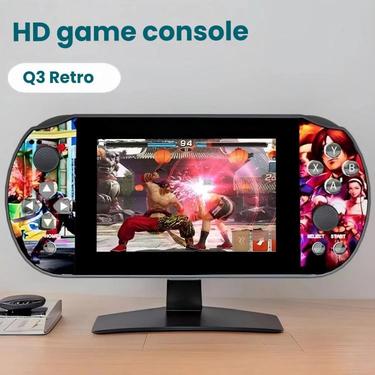 Q3 HD Large-Screen Retro Joystick Handheld Game Console, Color: Red 64G - Image 2