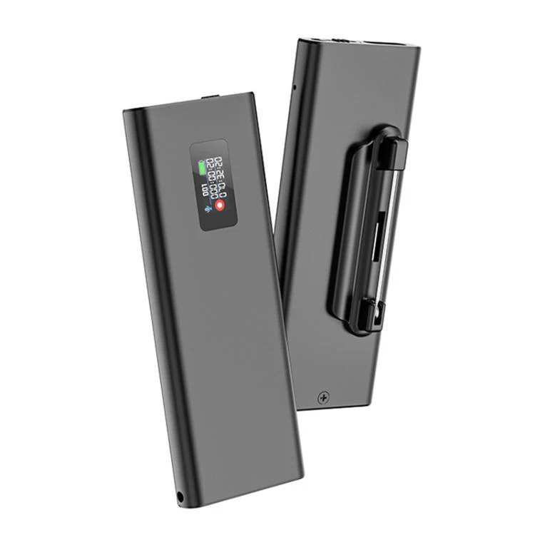 Q31P 0.42-inch Screen Pin-style Voice Recorder, Memory:8GB(Black)