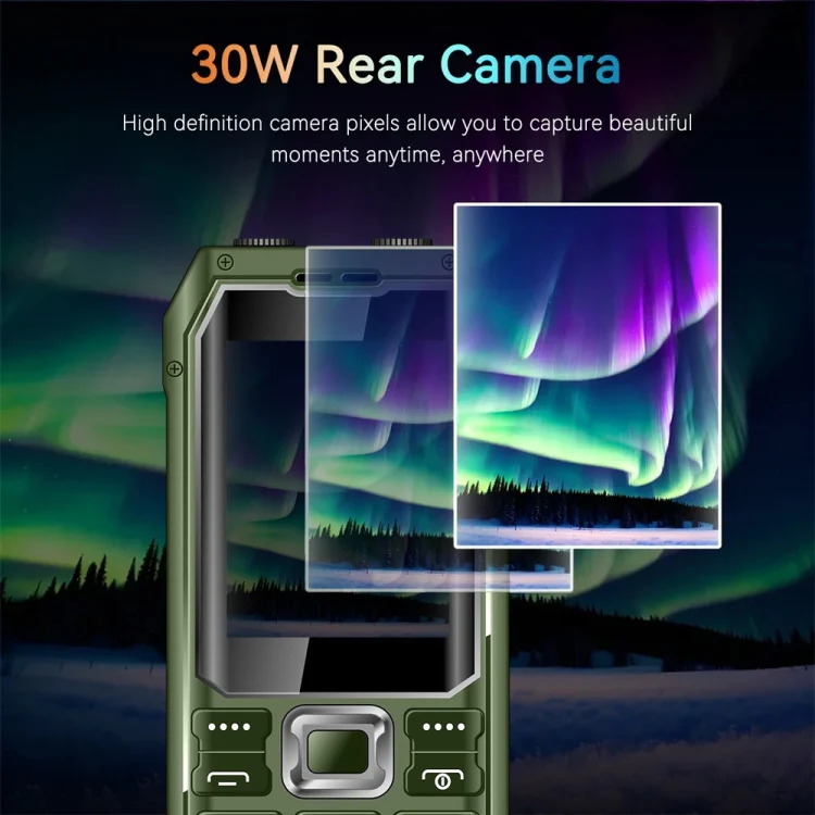 Q6000 Elder Keypad Phone, 2.4 inch, 6800mAh, Dual Flashlights, 21 Keys, SOS, FM, Dual SIM, GSM, Plug:UK Plug(Green) - Image 12