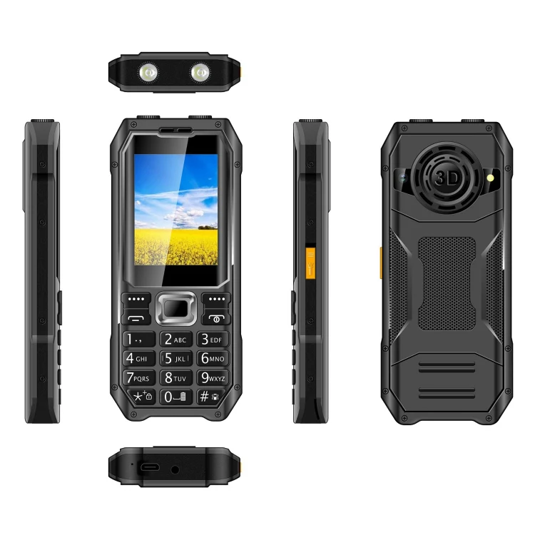 Q6000 Elder Keypad Phone, 2.4 inch, 6800mAh, Dual Flashlights, 21 Keys, SOS, FM, Dual SIM, GSM, Plug:US Plug(Black) - Image 2