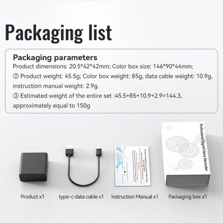 Q65A Long Standby Magnetic Smart Voice Recorder Supports AIREC-APP, Memory:4GB(Black) - Image 10