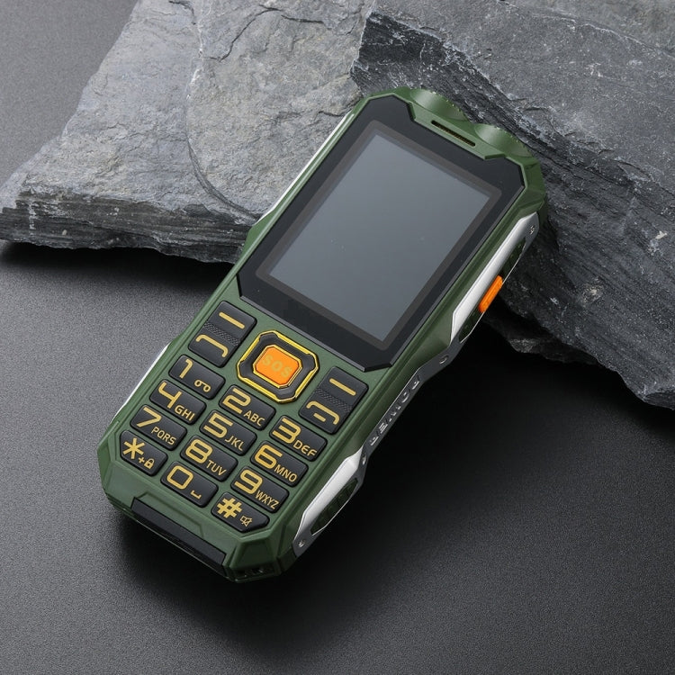 Q8-1 Triple Proofing Elder Phone, 16800mAh Battery, 2.4 inch, 21 Keys, Bluetooth, LED Flashlight, FM, SOS, Dual SIM, Network: 4G (Green) - Image 3
