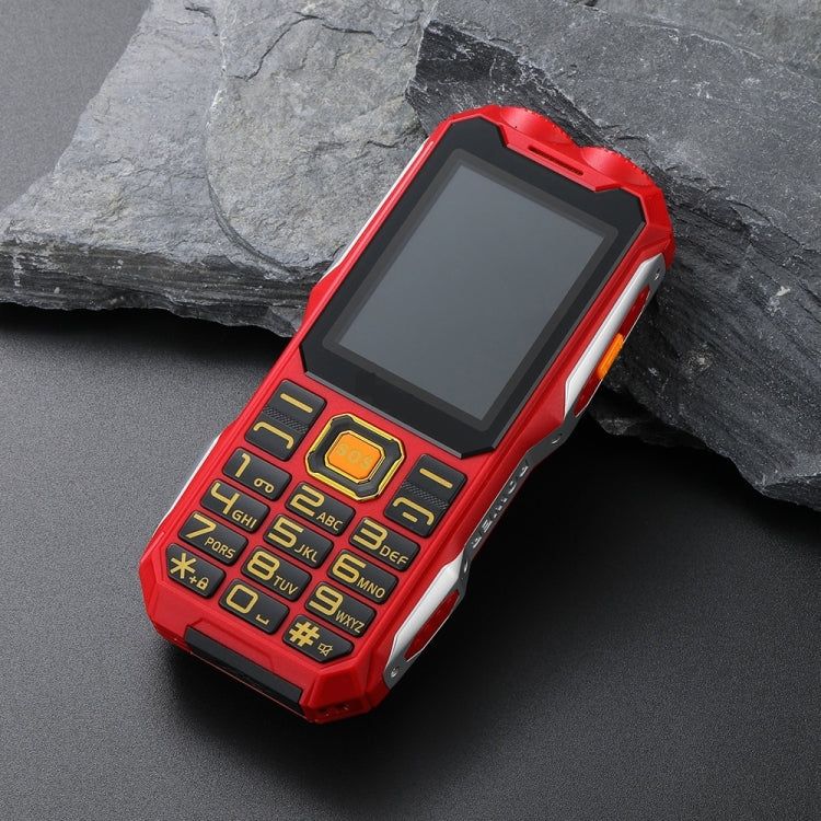 Q8-1 Triple Proofing Elder Phone, 16800mAh Battery, 2.4 inch, 21 Keys, Bluetooth, LED Flashlight, FM, SOS, Dual SIM, Network: 4G (Red) - Image 3