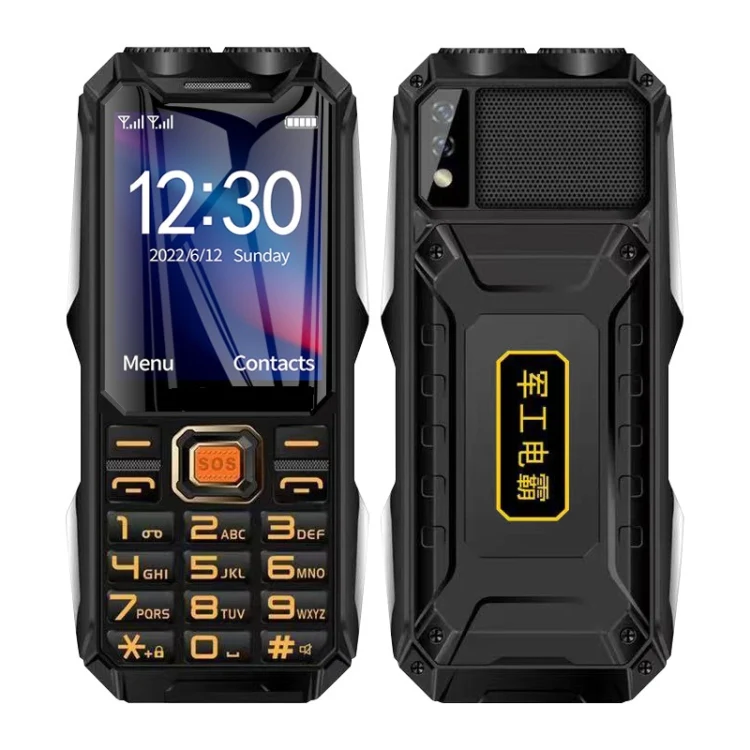 Q8 Triple Proofing Elder Phone, Waterproof Shockproof Dustproof, 16800mAh Battery, 2.4 inch, 21 Keys, Bluetooth, LED Flashlight, FM, SOS, Dual SIM, Network: 2G (Black)