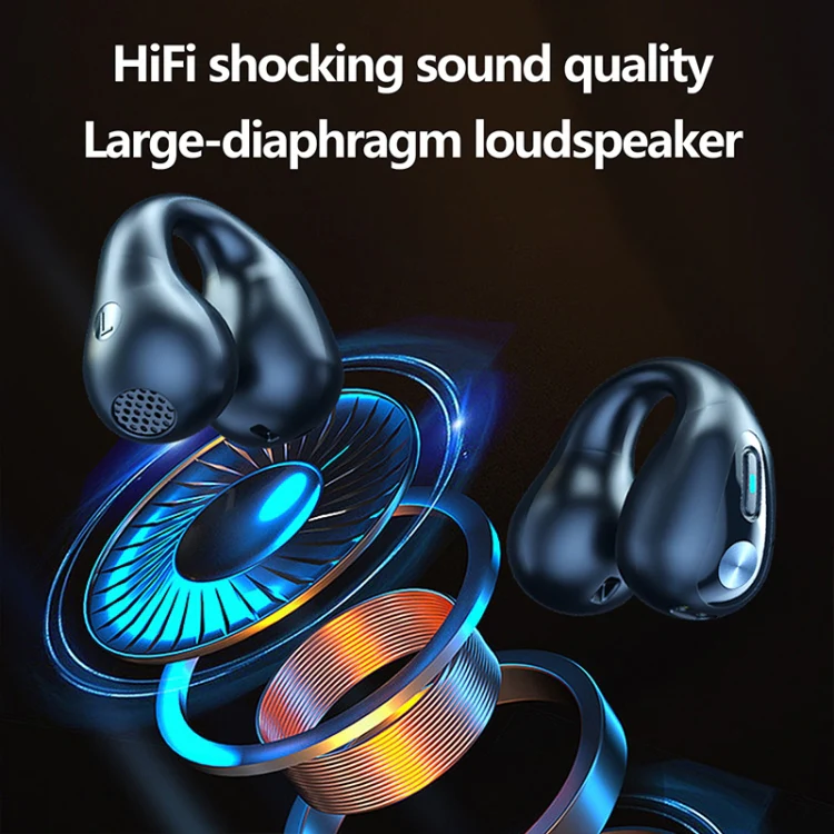 Q80 TWS Bluetooth 5.3 Wireless Earclip Bone Conduction Noise Reduction Bluetooth Headphone(White) - Image 6