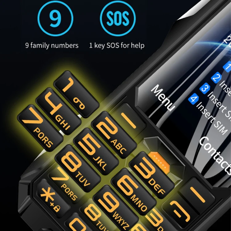 Q9-1 4G Elder Keypad Rugged Phone, 3.5 inch, 4500mAh, 21 Keys, SOS, FM, Network: 4G, Dual SIM(Black) - Image 14