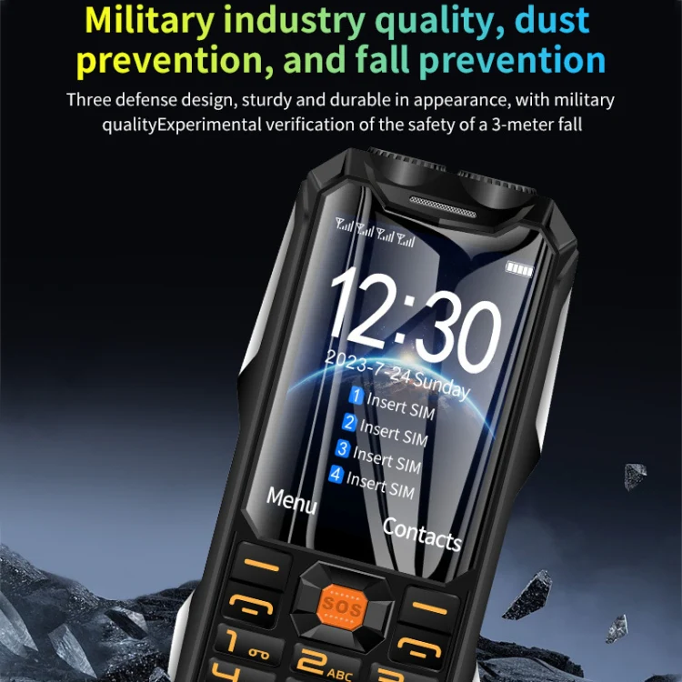Q9-1 4G Elder Keypad Rugged Phone, 3.5 inch, 4500mAh, 21 Keys, SOS, FM, Network: 4G, Dual SIM(Black) - Image 8