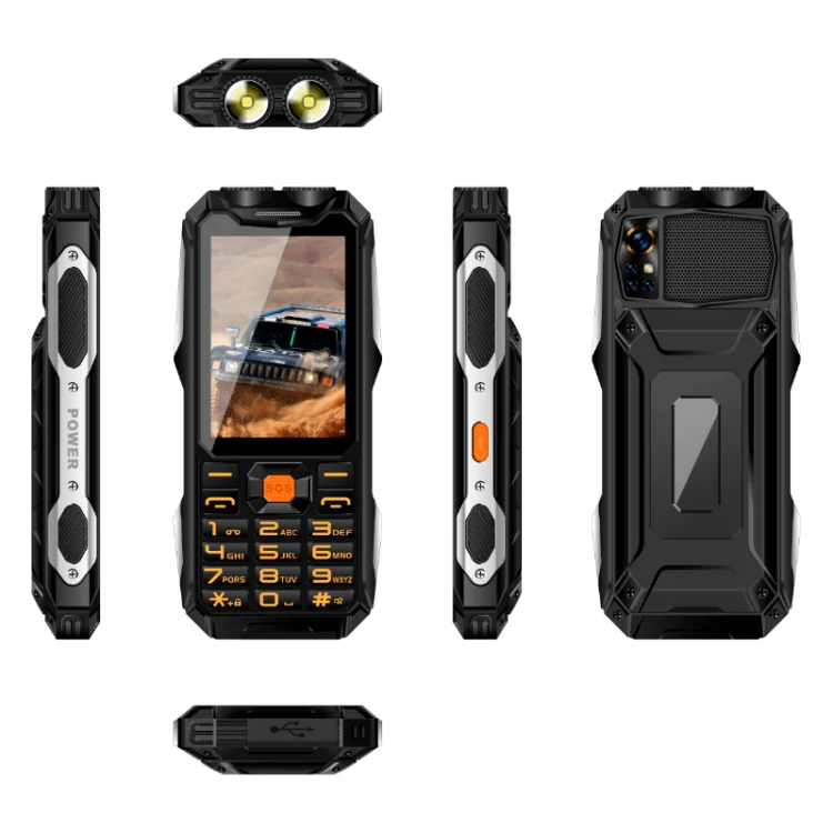 Q9-1 4G Elder Keypad Rugged Phone, 3.5 inch, 4500mAh, 21 Keys, SOS, FM, Network: 4G, Dual SIM(Green) - Image 2
