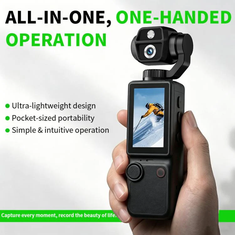 Q9 2 inch IPS Screen 4K UHD Sports Gimbal Camera(Black) - Image 3