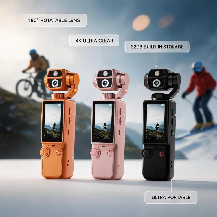 Q9 2 inch IPS Screen 4K UHD Sports Gimbal Camera(Black) - Image 9
