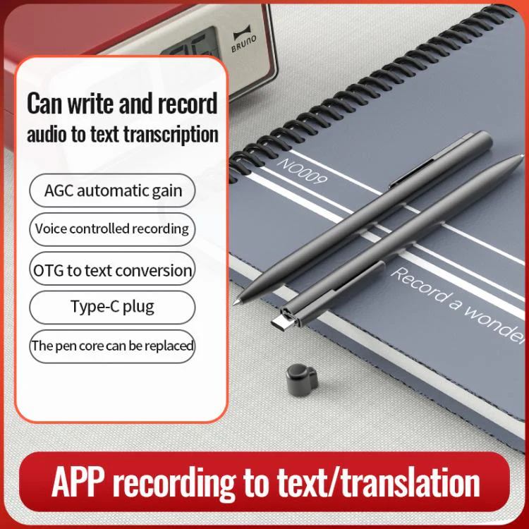 Q97 2-in-1 Voice Recording & Handwriting Pen, Memory:4GB(Black) - Image 3