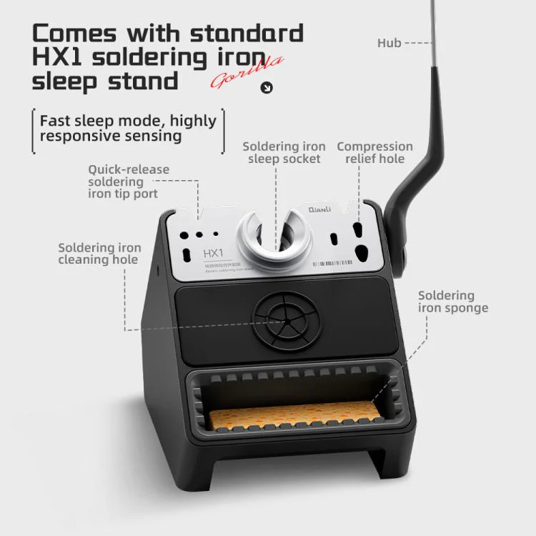 QIANLI H240 240W Smart Soldering Station with HX1 All-in-One Sleep Stand, Plug:US Plug - Image 6