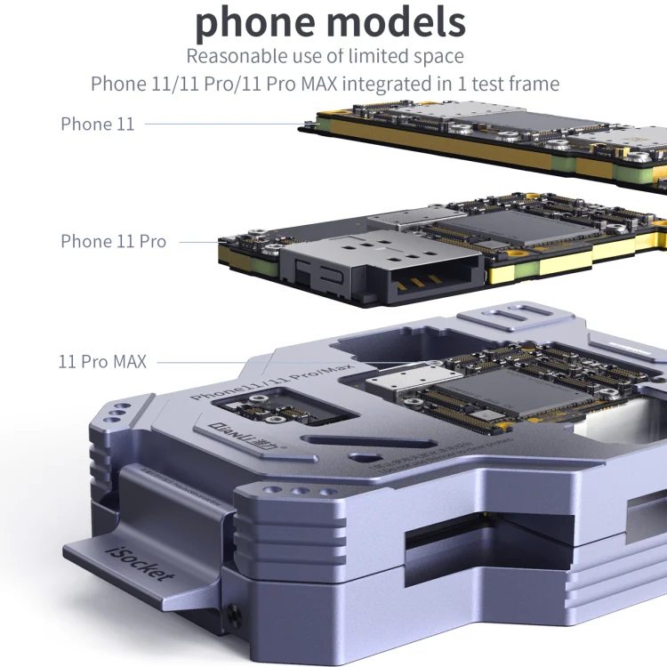 Qianli iSocket Motherboard Layered Test Fixture For iPhone 11 Series - Image 3
