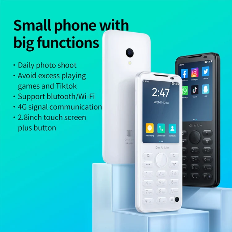 QIN F21 Pro, 3GB+32GB, 2.8 inch, Android 11 MTK6761 Quad-core up to 2.0GHz, 21 Keys, Network: 4G (Black) - Image 3