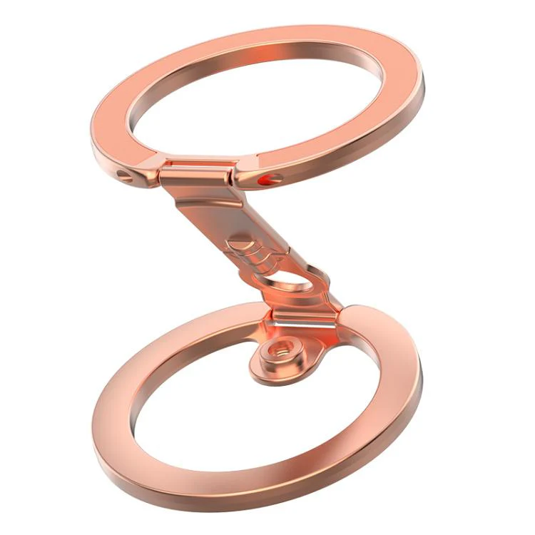 Quarter Screw Hole Design 360 Degree Flip Folding Double-Sided Magnetic Phone Holder(Rose Gold) - Image 2