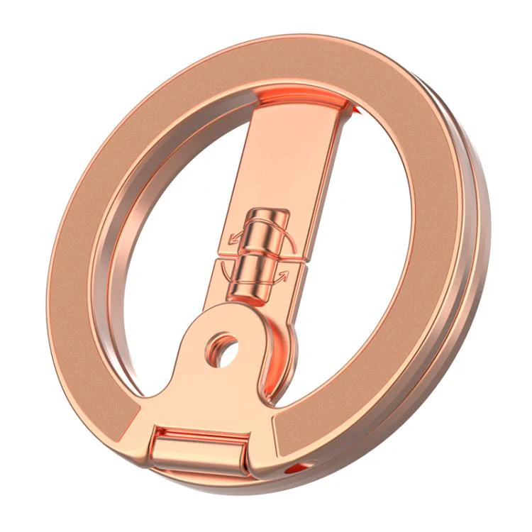 Quarter Screw Hole Design 360 Degree Flip Folding Double-Sided Magnetic Phone Holder(Rose Gold) - Image 3