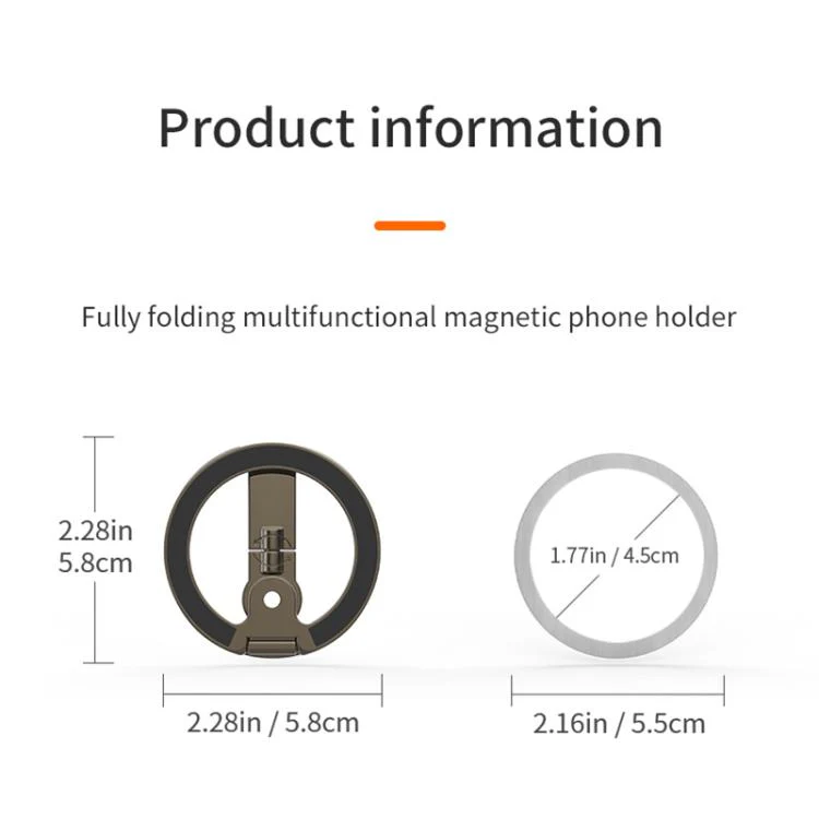 Quarter Screw Hole Design 360 Degree Flip Folding Double-Sided Magnetic Phone Holder(Silver) - Image 10